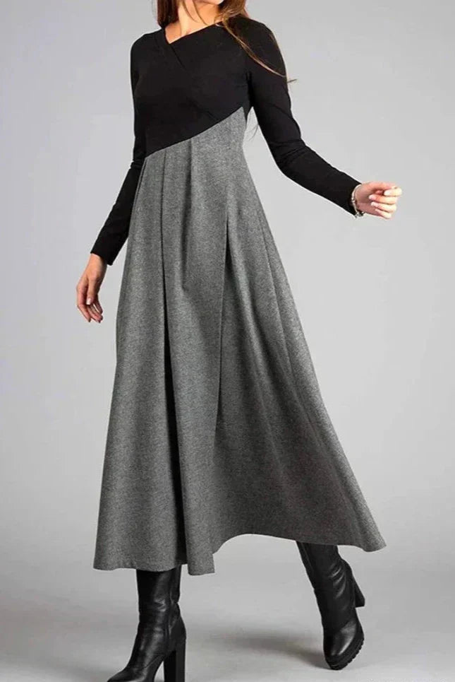 Sophia | Chic Two-Tone Dress