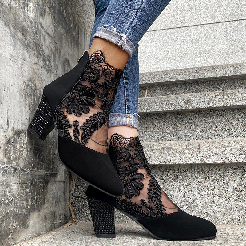 JOLIE | Chic Lace Heeled Boots