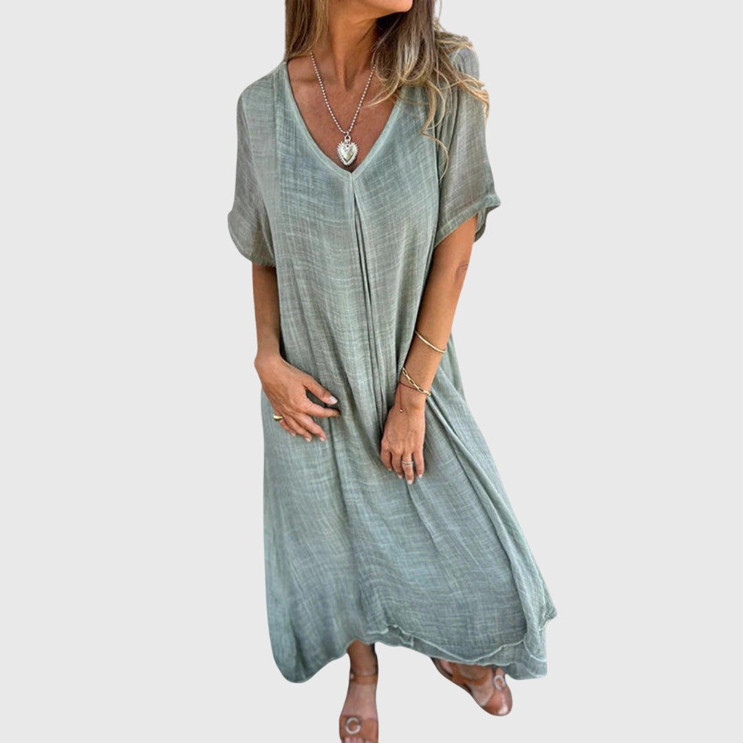 Fiona | Elegant Lightweight V-Neck Dress