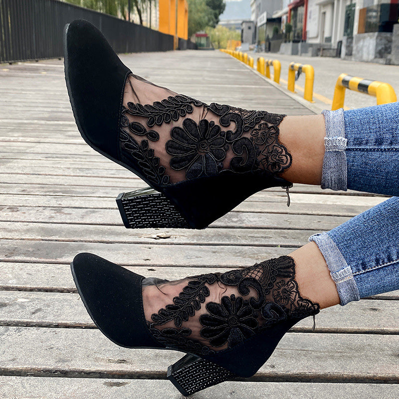 JOLIE | Chic Lace Heeled Boots