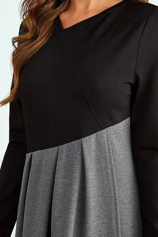 Sophia | Chic Two-Tone Dress