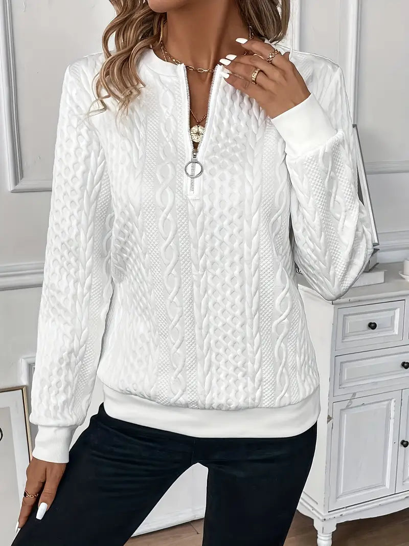 Chic Kimberly Sweater | Trendy Zipper Detail