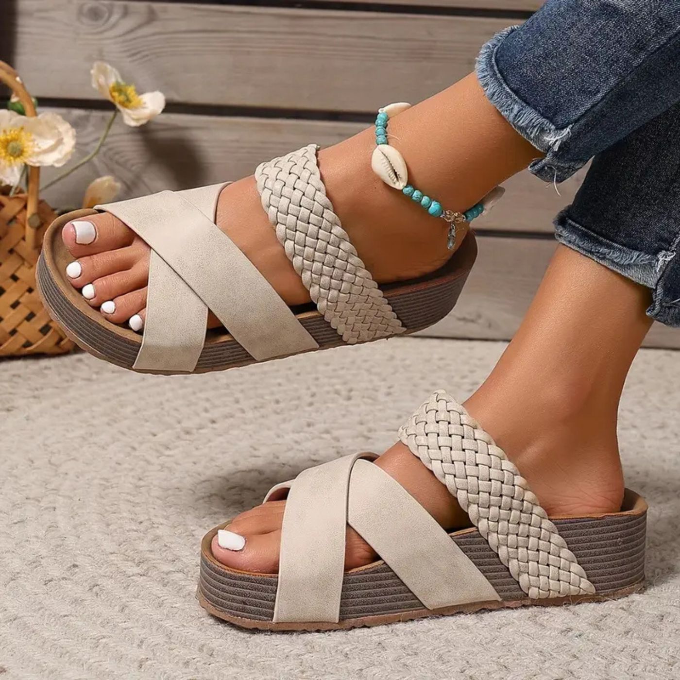 Abigail | Orthopedic Leather Strap Sandals