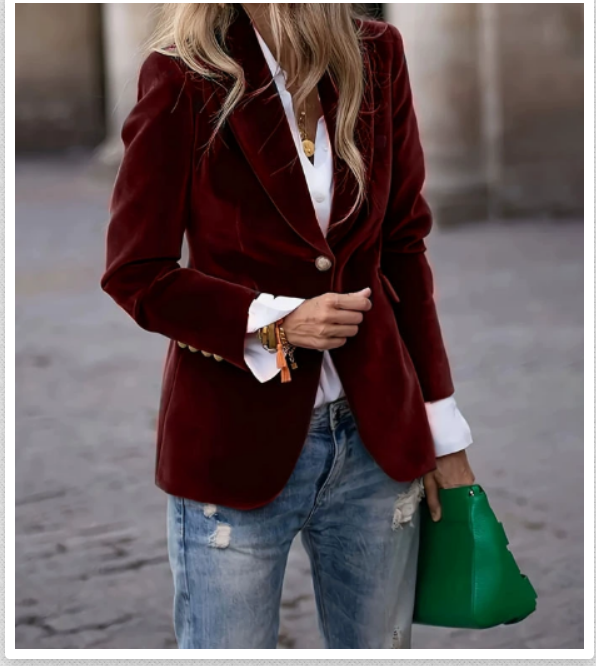 Olivia | Chic Velvet Blazer