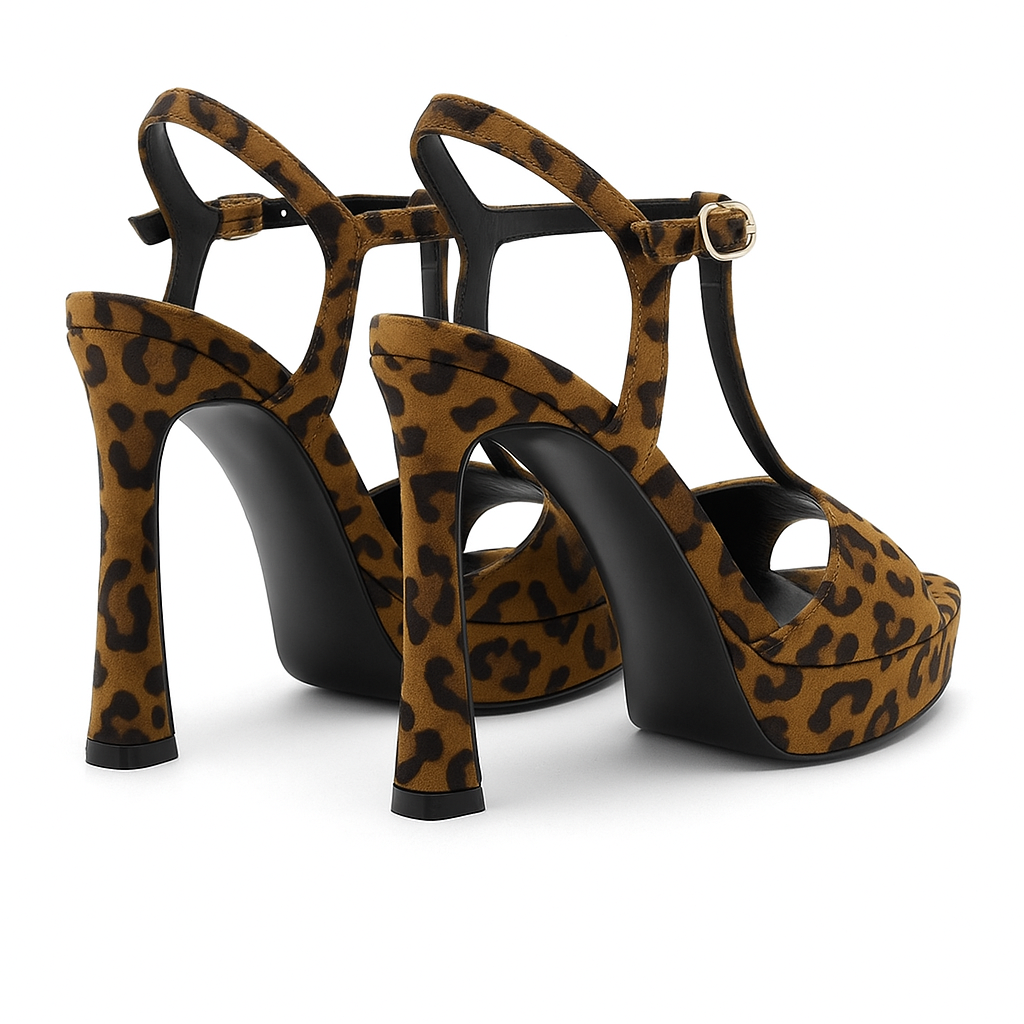 Giulia™ | High Heeled Sandals with Animal Print
