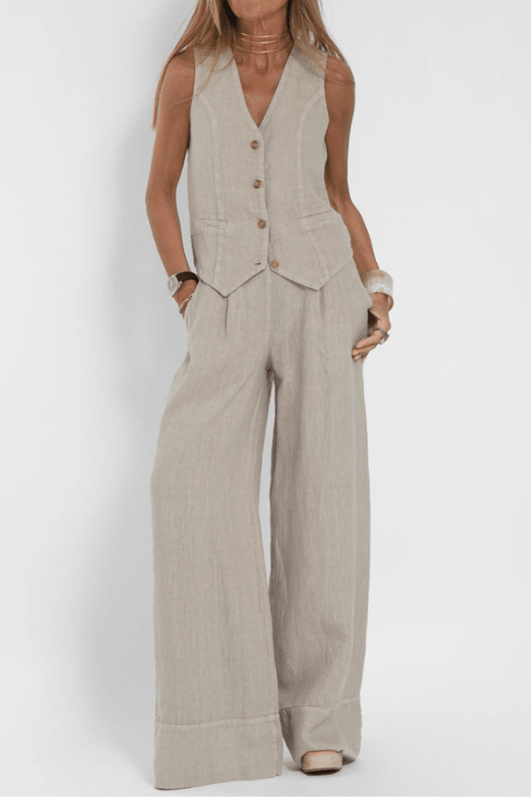 Martina | Tailored Linen Blend Set