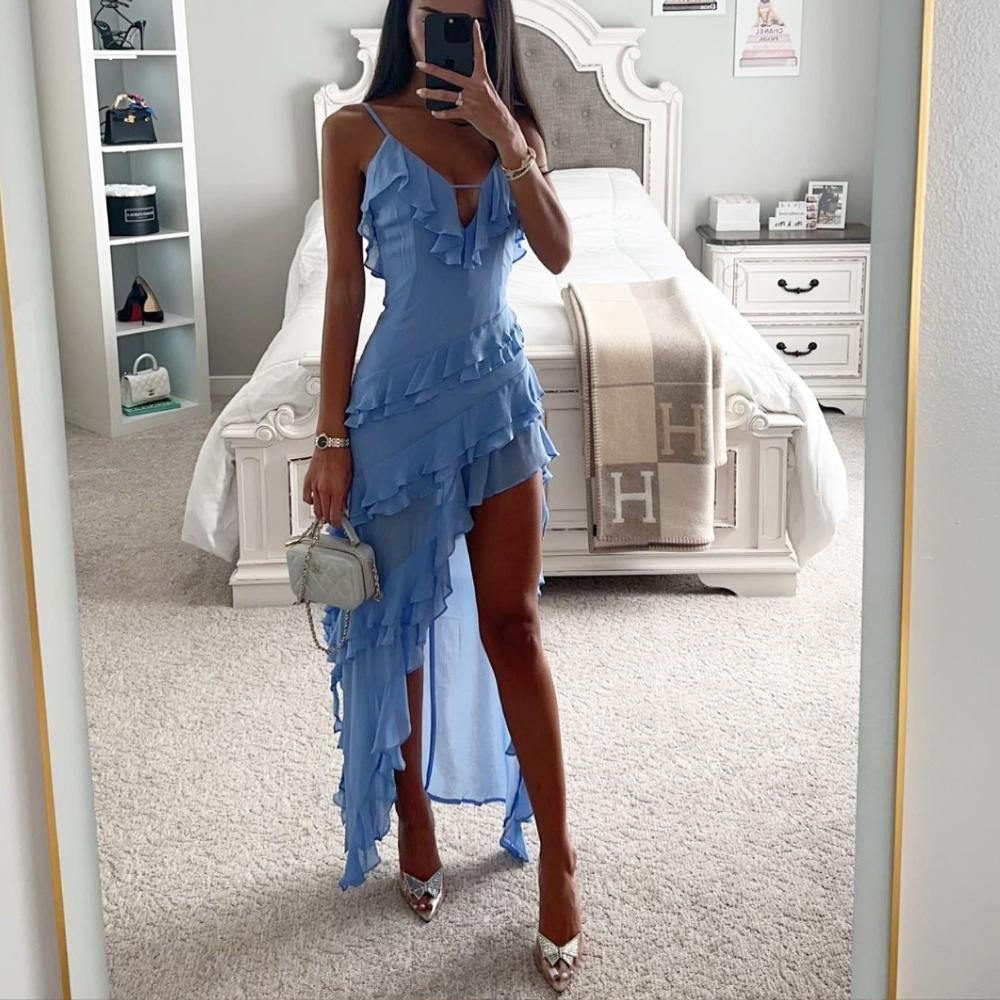 Zephyra | Luxe Irregular Tassel Maxi Dress