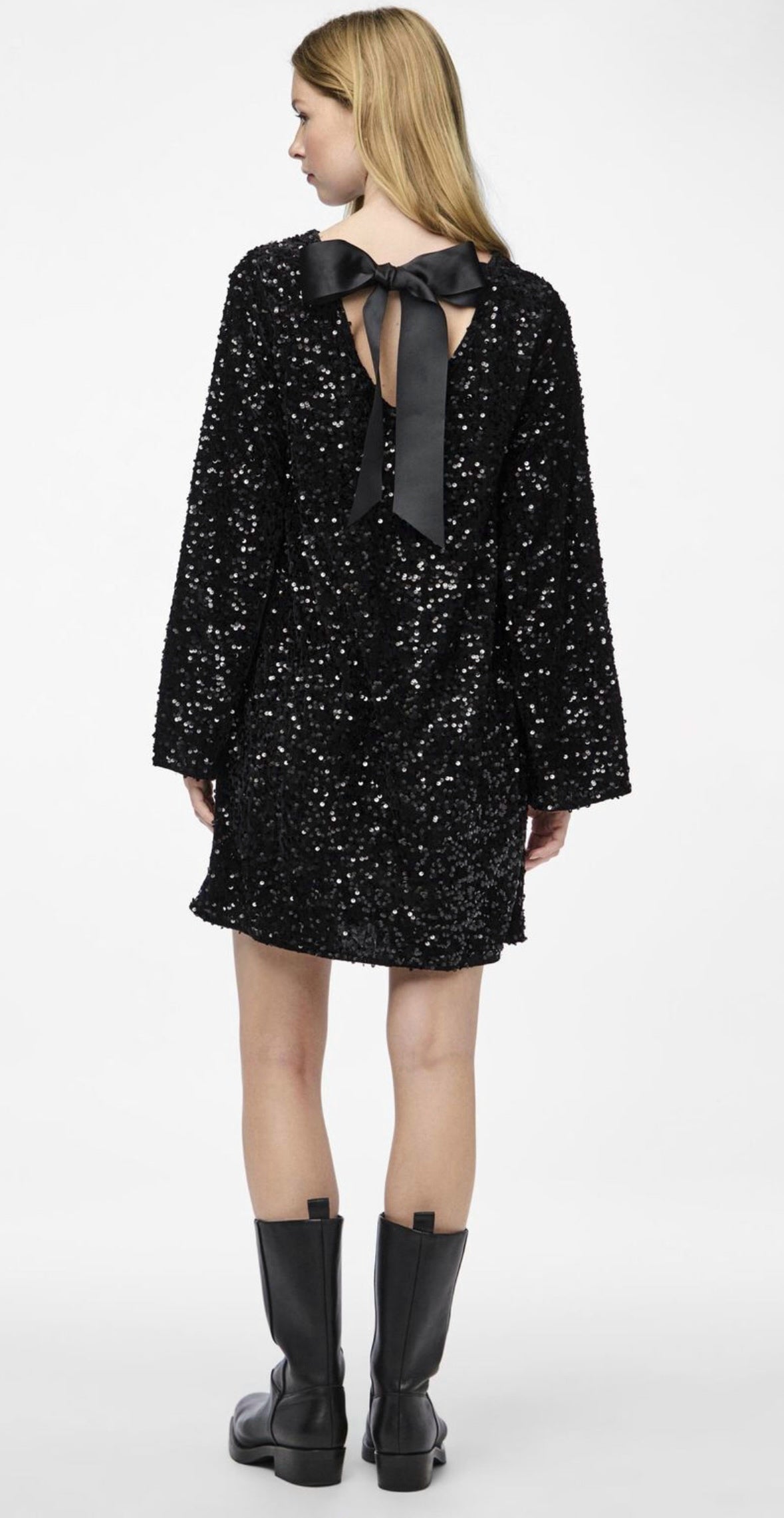 Lila | Chic Sparkle Dress with Bow