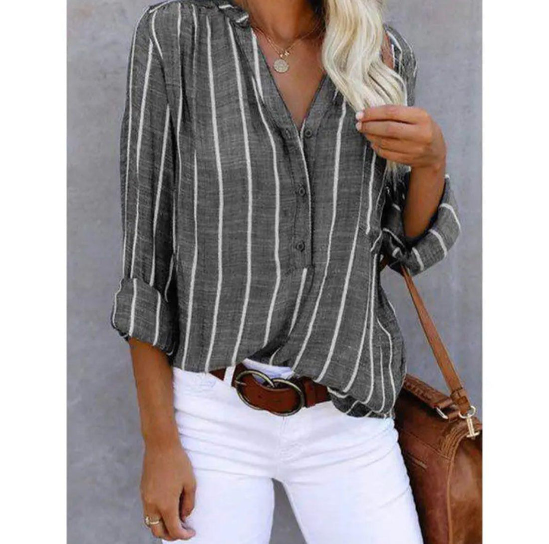 Emily | Chic Striped Blouse