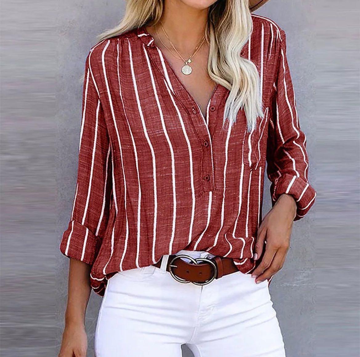 Emily | Chic Striped Blouse