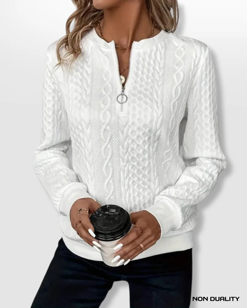 Non-Duality Zip-Up Sweater |