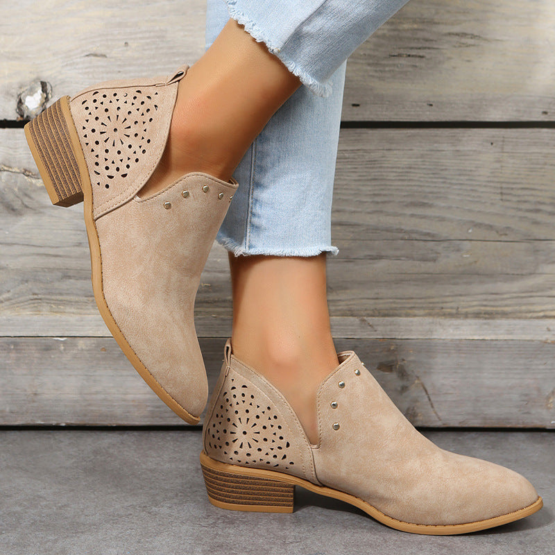 Camden | Low Cut Perforated Ankle Boots
