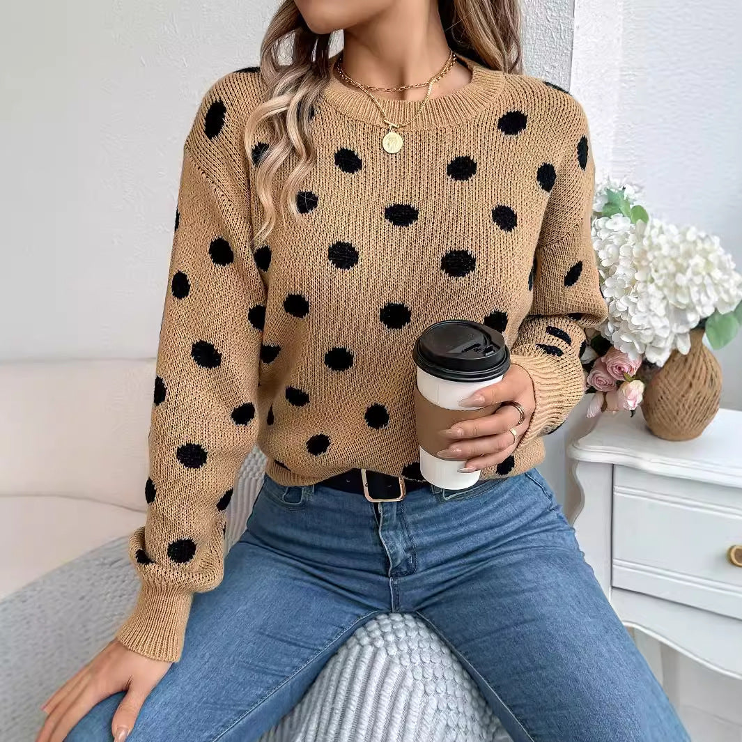 Nathalie | Polka Dot Knit Sweater