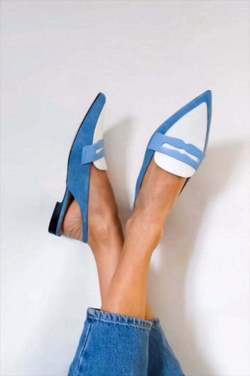 BLUE SLINGBACK LOAFERS |