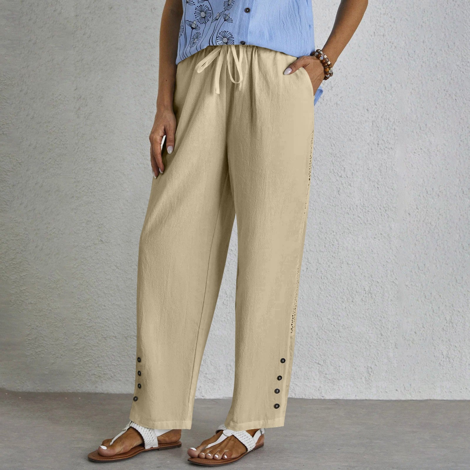 Selena | Easy Buttoned Pants