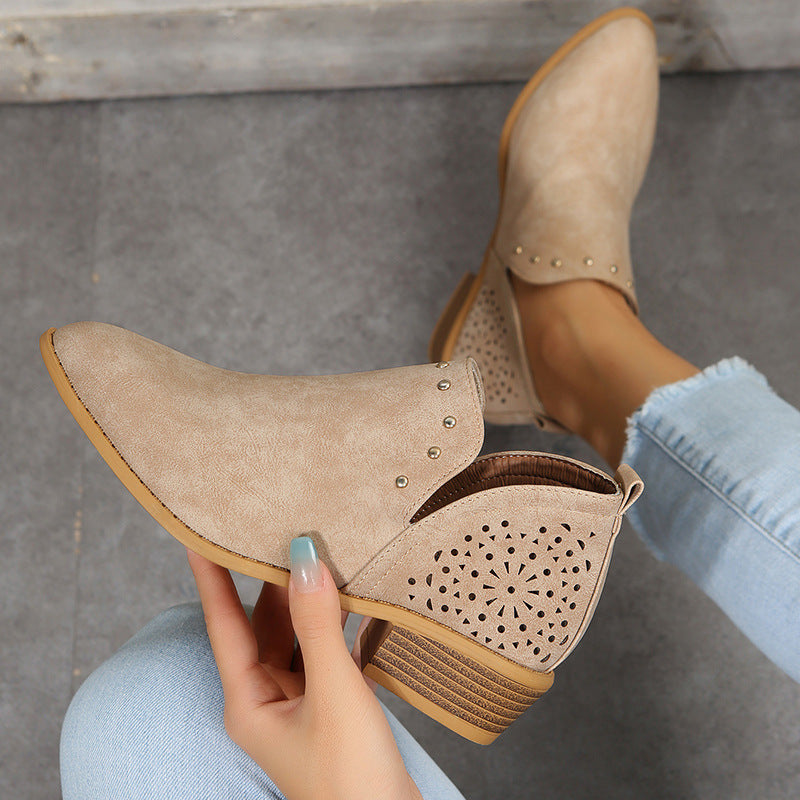 Camden | Low Cut Perforated Ankle Boots