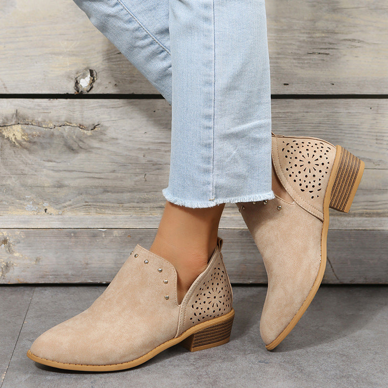 Camden | Low Cut Perforated Ankle Boots