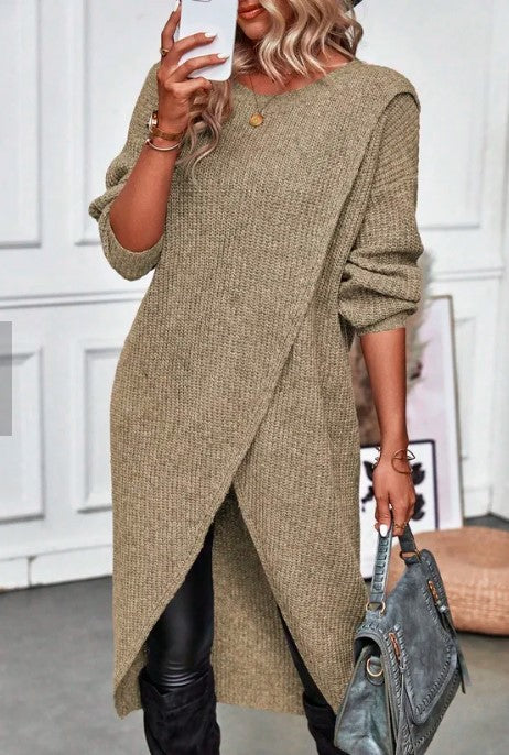Addison | Cozy Asymmetrical Sweater Dress