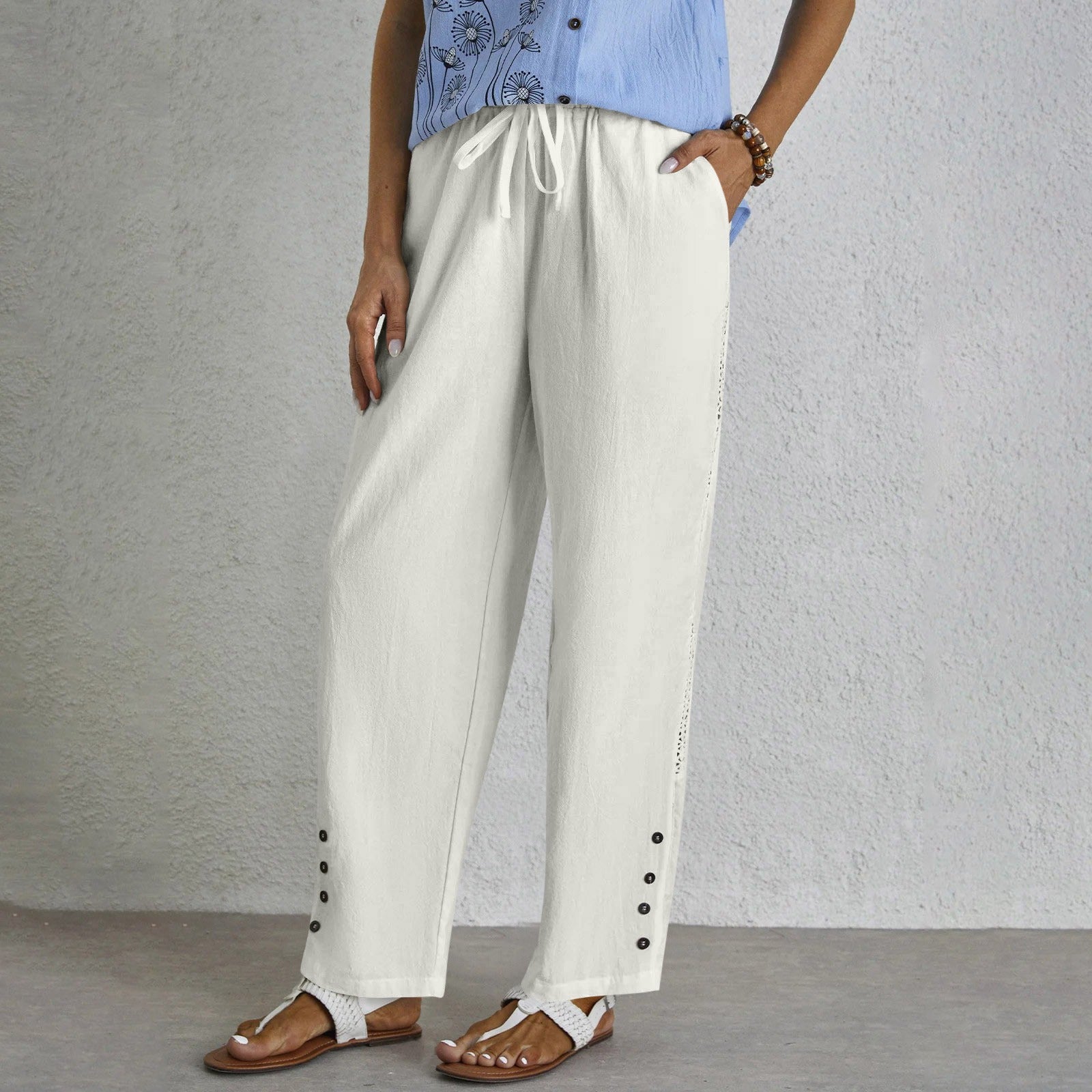 Selena | Easy Buttoned Pants