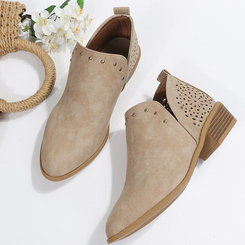 Camden | Low Cut Perforated Ankle Boots