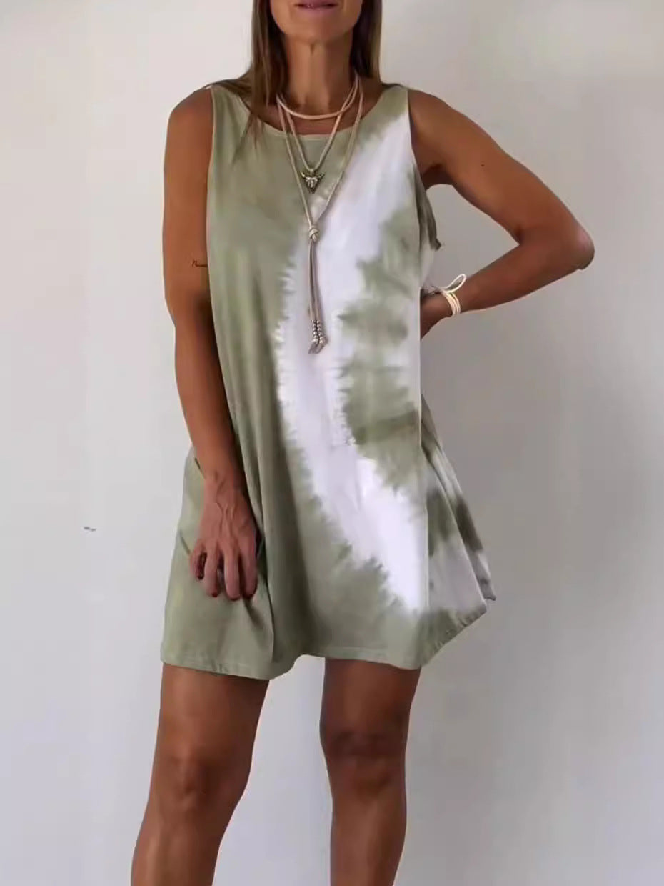 Josie | Gradient Tie Dye Print Mini Dress