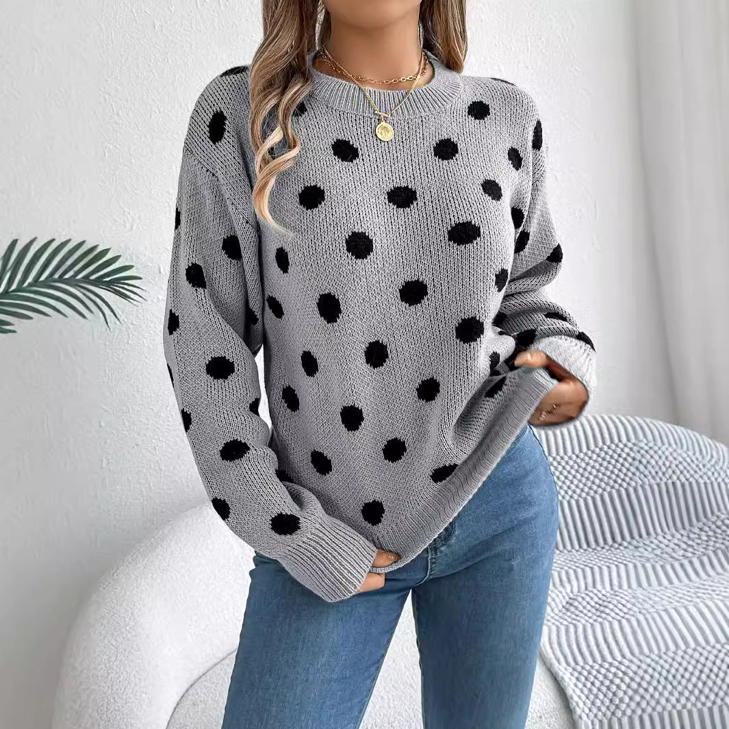 Nathalie | Polka Dot Knit Sweater