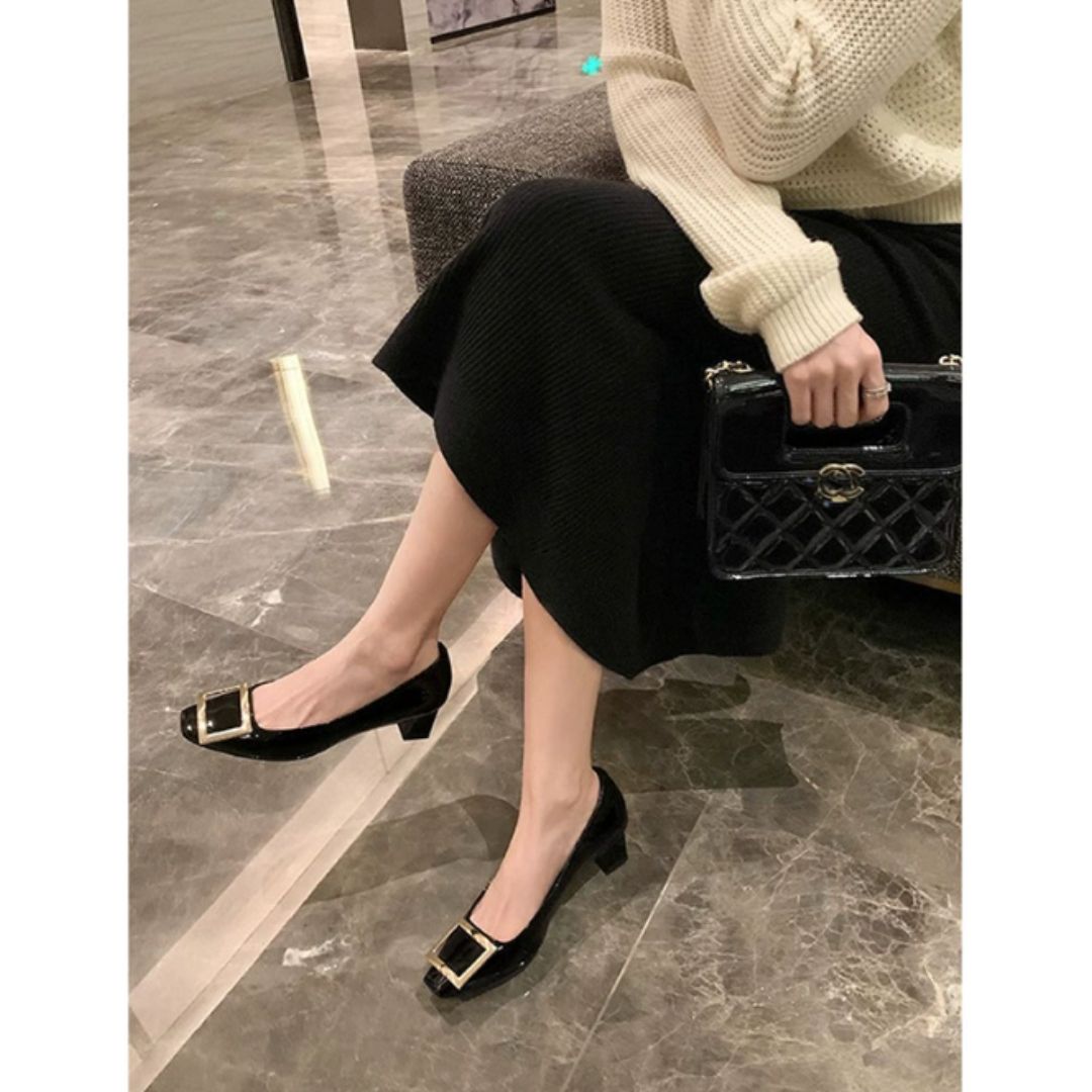 Narella | Elegant mid-heel sandals with square toe