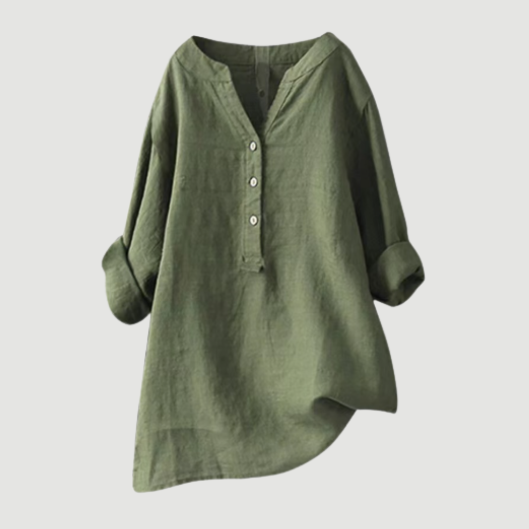 Freja | Airy and Comfortable Linen Shirt with Buttons