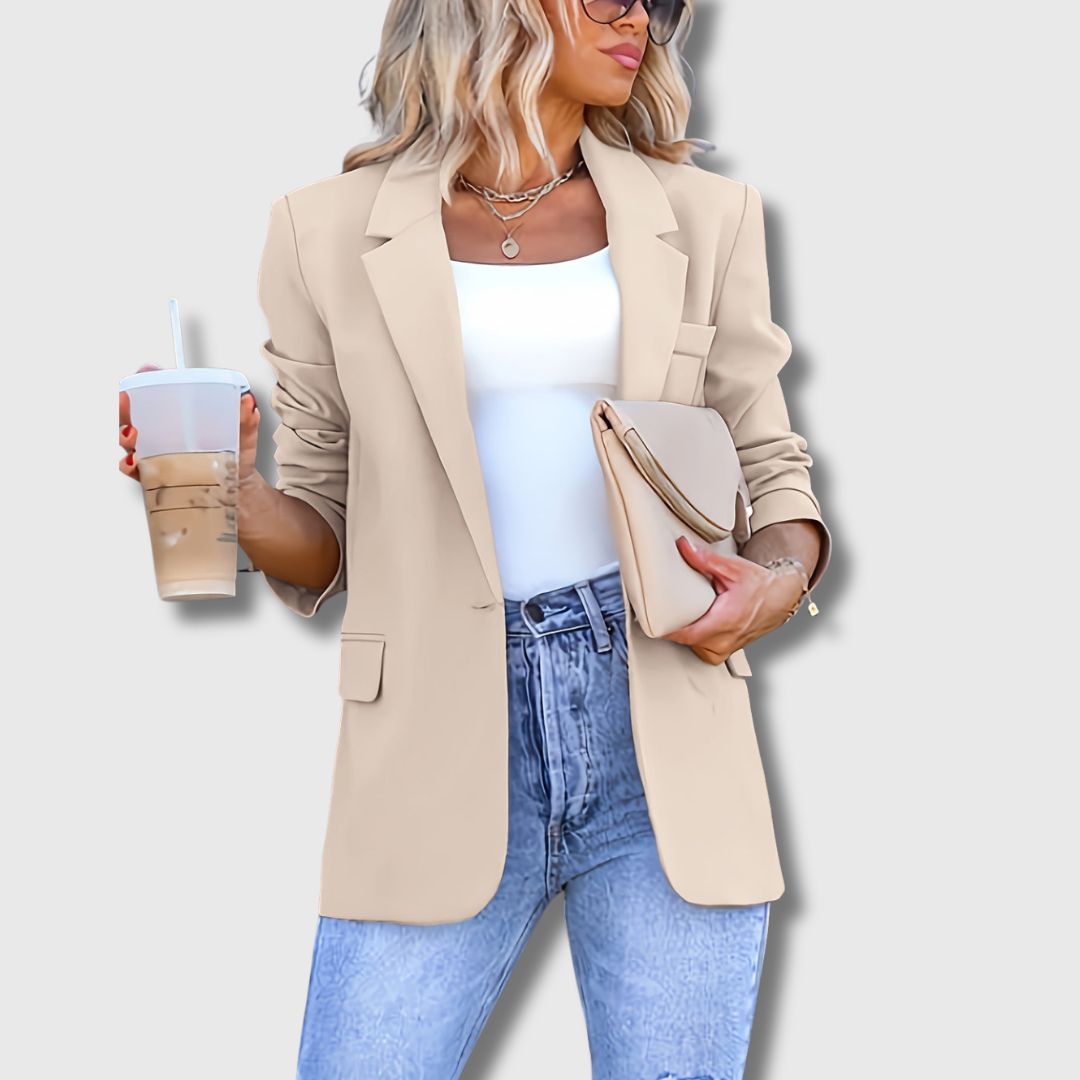 Sylvie | Women's Elegance Beige Blazer Limited Edition