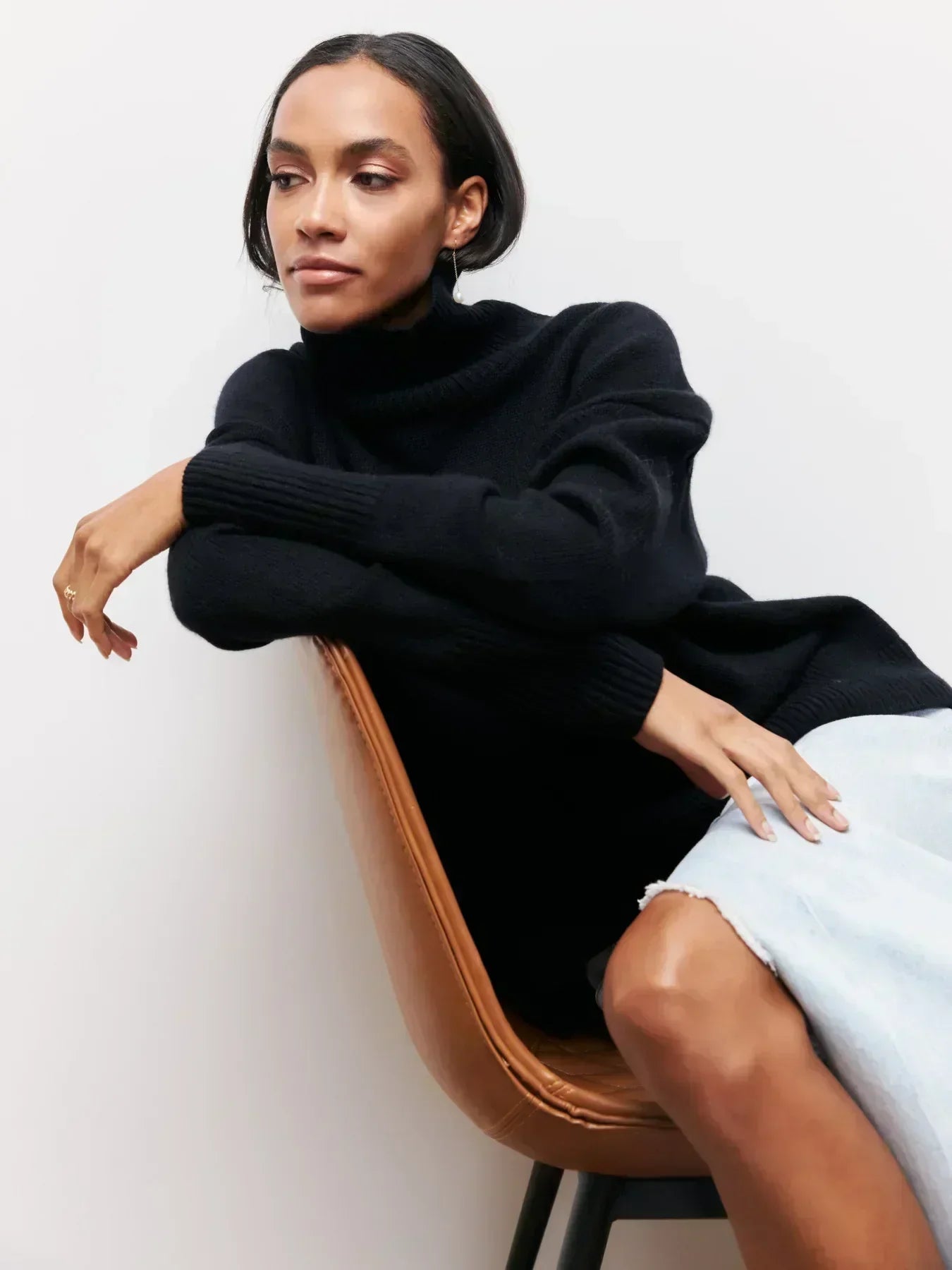 Eden | Elegant Oversized Turtleneck Knit Sweater