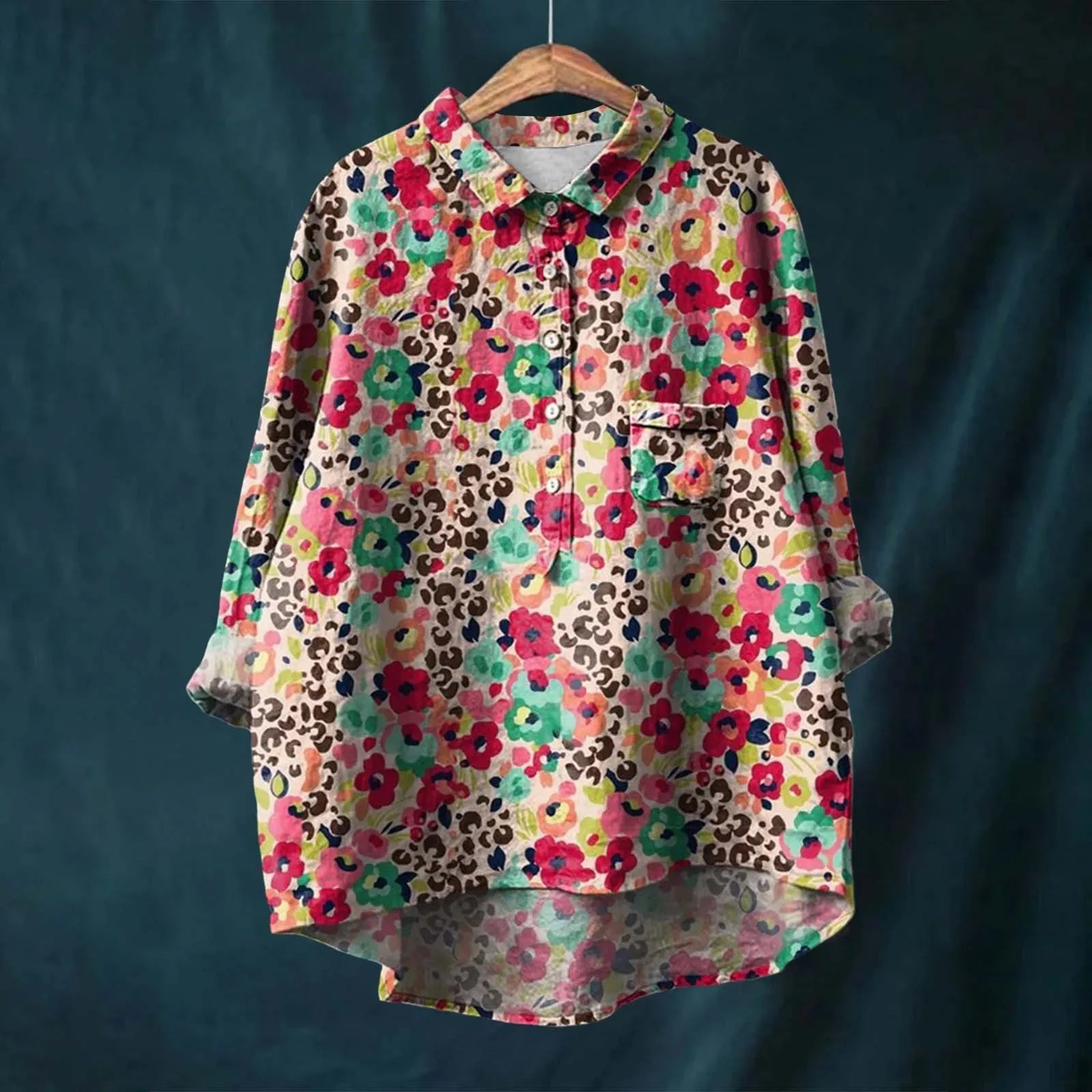 Liesa | Button-Up Vintage Floral Shirt