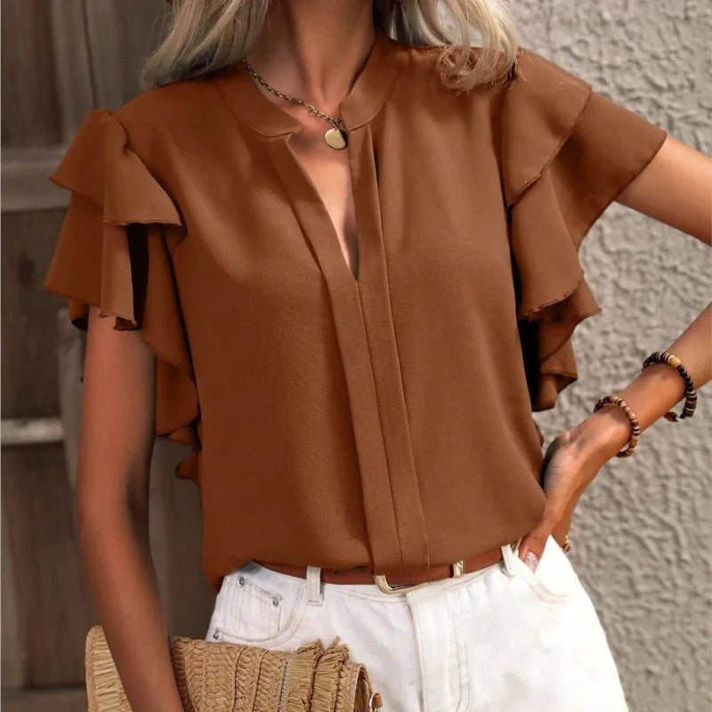 Sophia | Stylish Blouse with Sophisticated Ruffle Sleeves