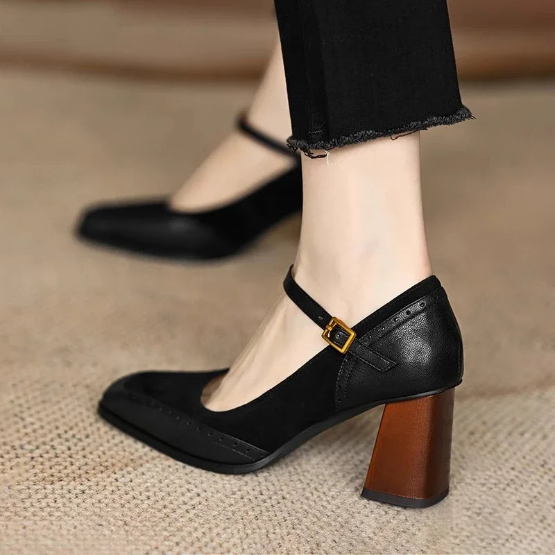 Florence | Vintage Block Heel Pumps