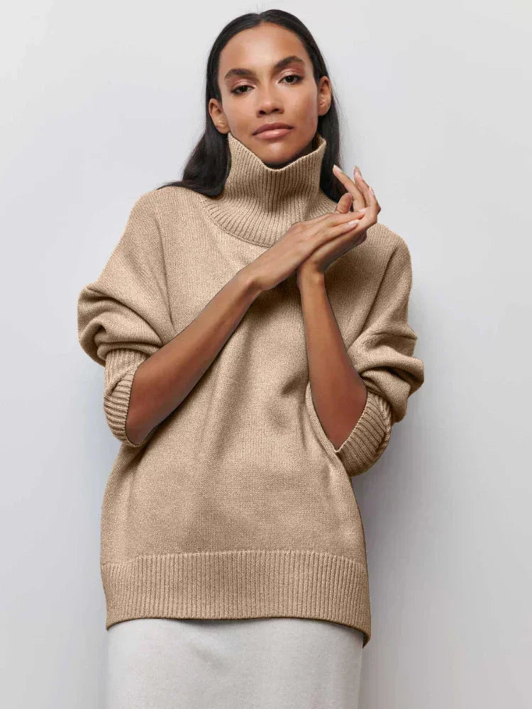 Eden | Elegant Oversized Turtleneck Knit Sweater
