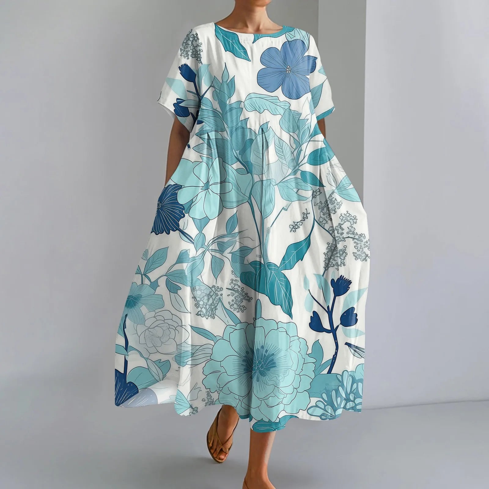 Marina | Chic Gradient Pocket Maxi Dress