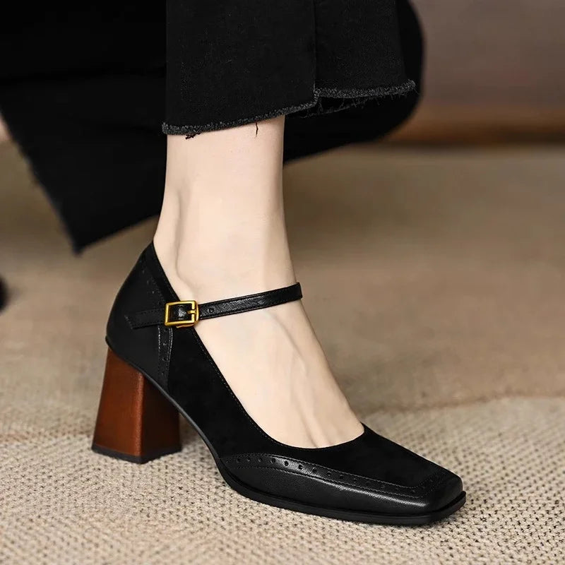 Florence | Vintage Block Heel Pumps