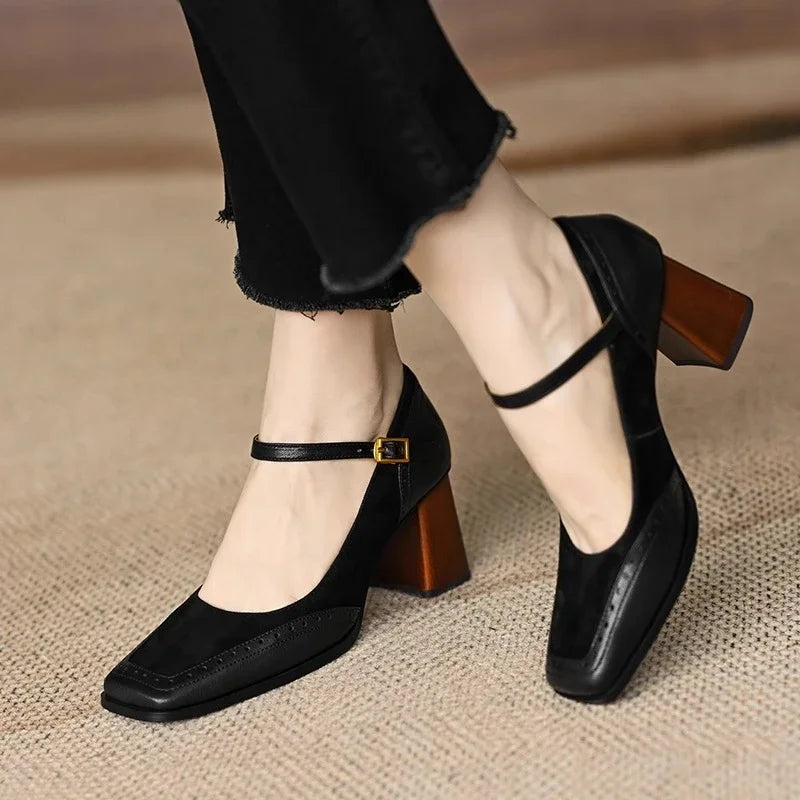 Florence | Vintage Block Heel Pumps