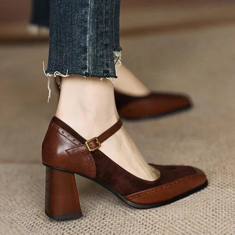 Florence | Vintage Block Heel Pumps