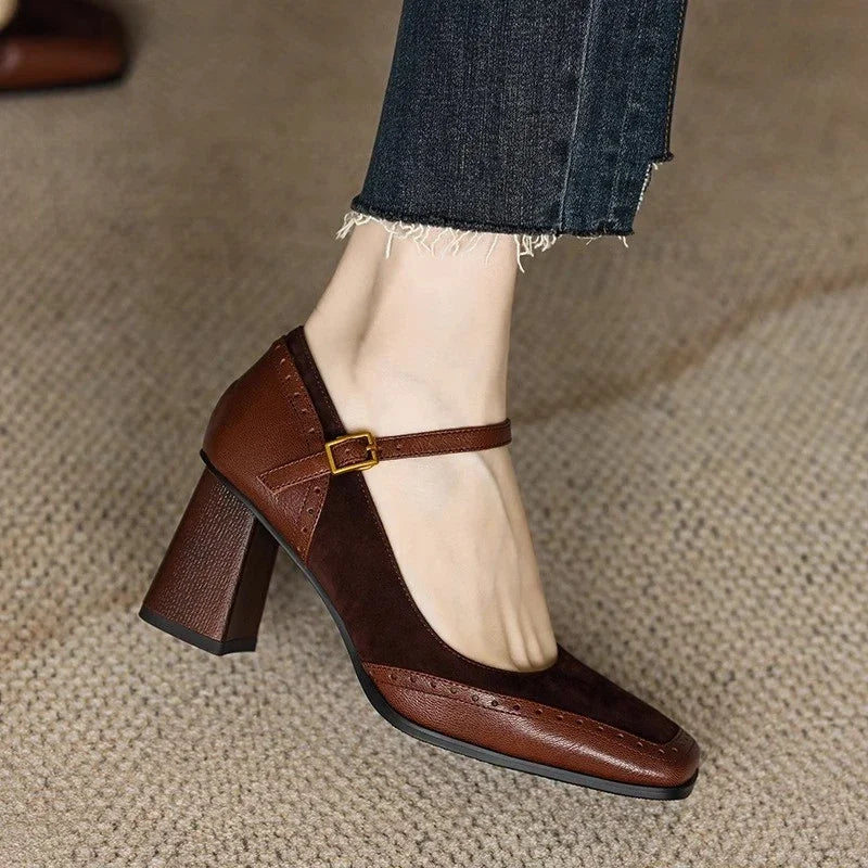 Florence | Vintage Block Heel Pumps