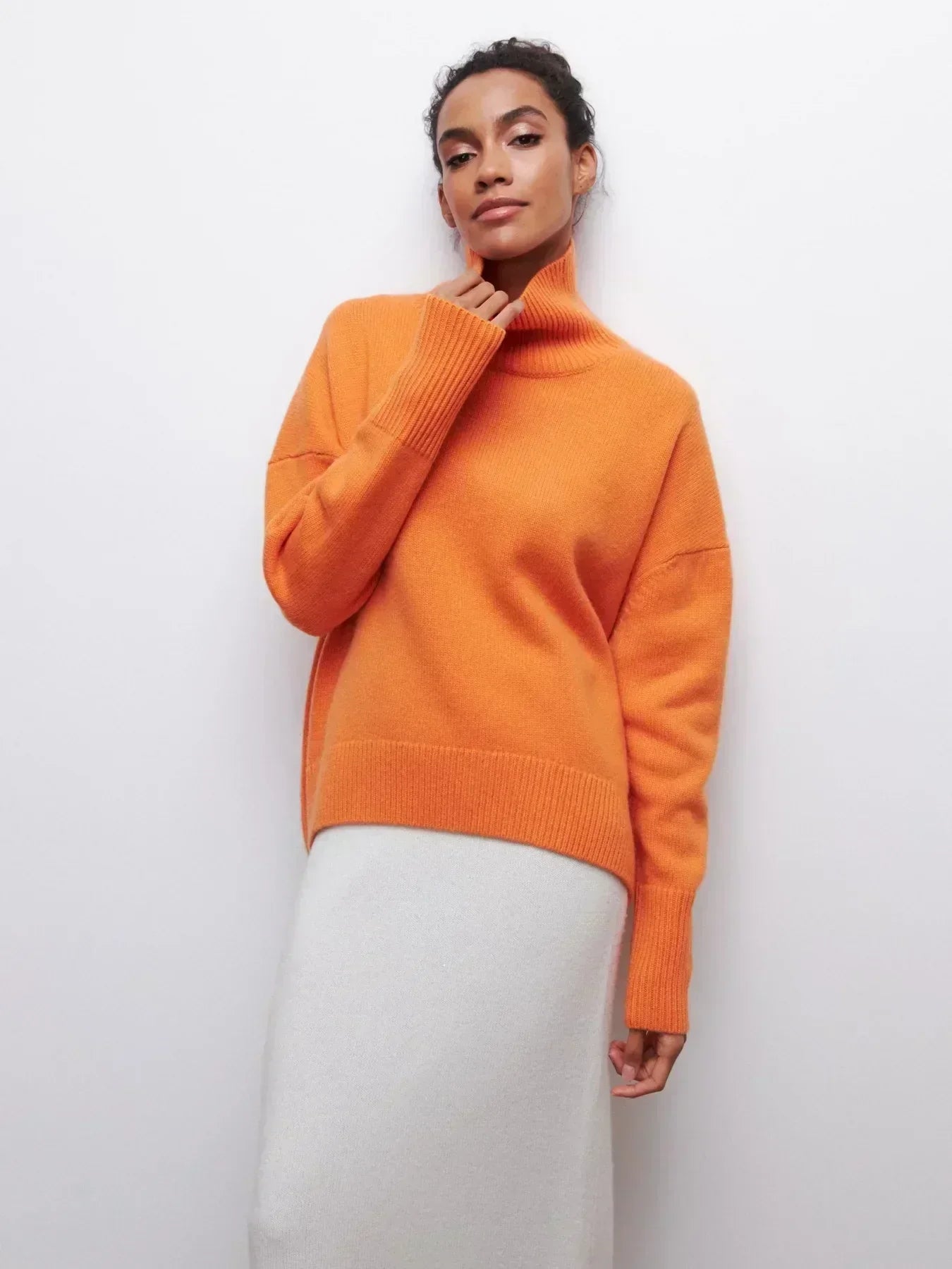 Eden | Elegant Oversized Turtleneck Knit Sweater