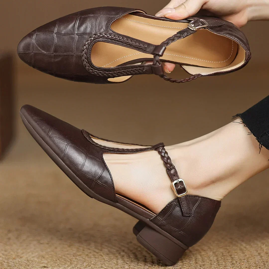 Elviera | Leather Mary Janes