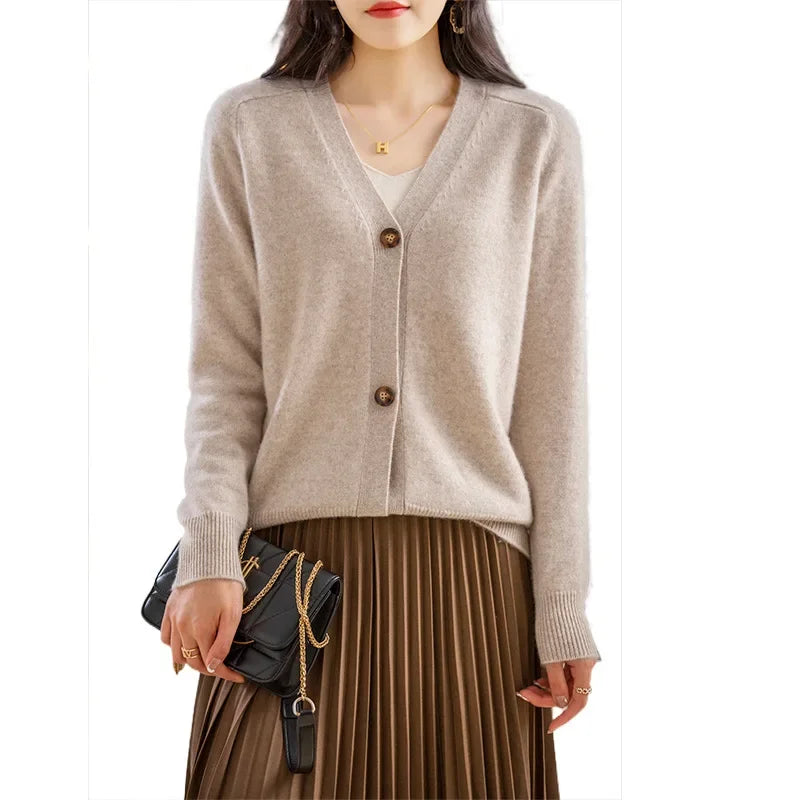 Amira | Luxe Cashmere V-Neck Cardigan