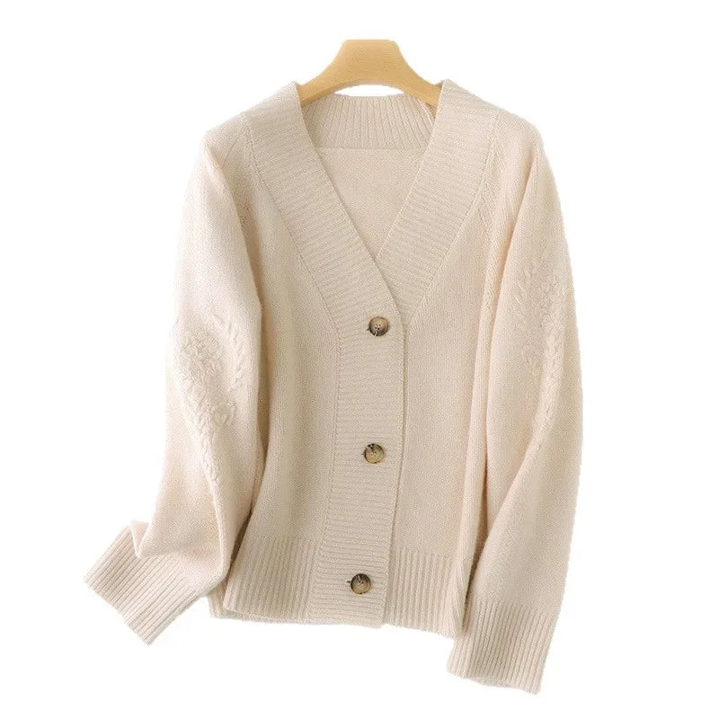 Aurelia | Oversized Wool Knit Open Cardigan