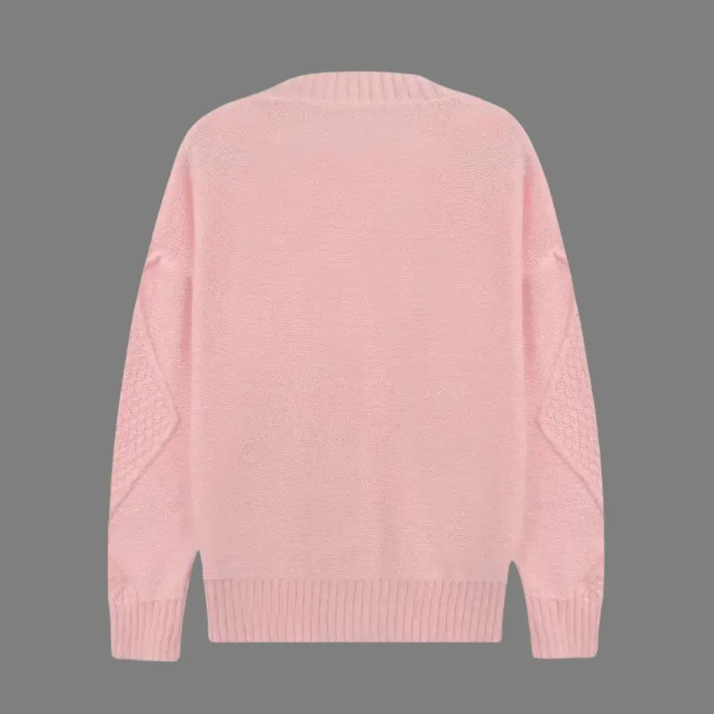 Elora | Elegant Autumn V-Neck Lantern Sleeve Knitted Cardigan