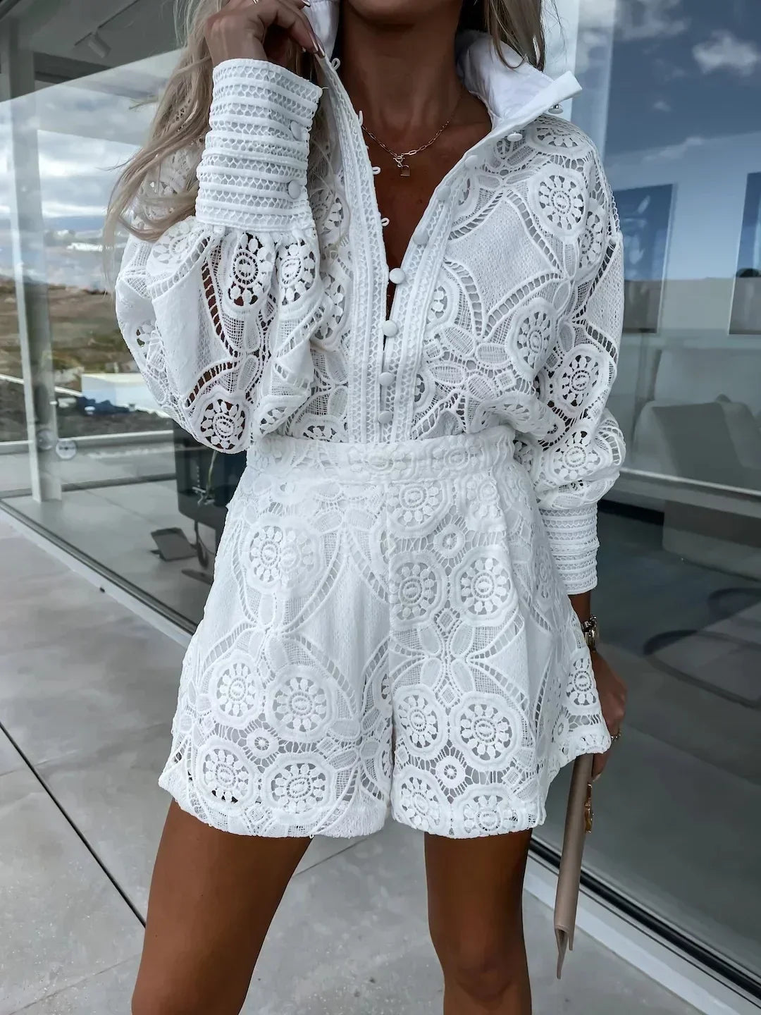 Ella | Chic Lace Two-Piece Ensemble
