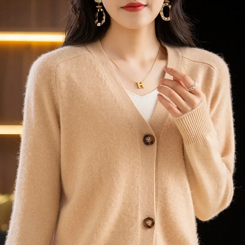 Amira | Luxe Cashmere V-Neck Cardigan