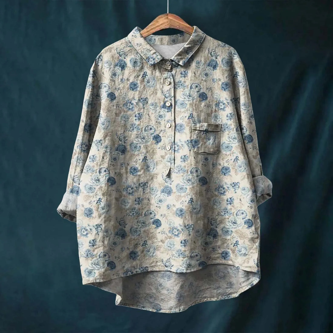 Liesa | Button-Up Vintage Floral Shirt