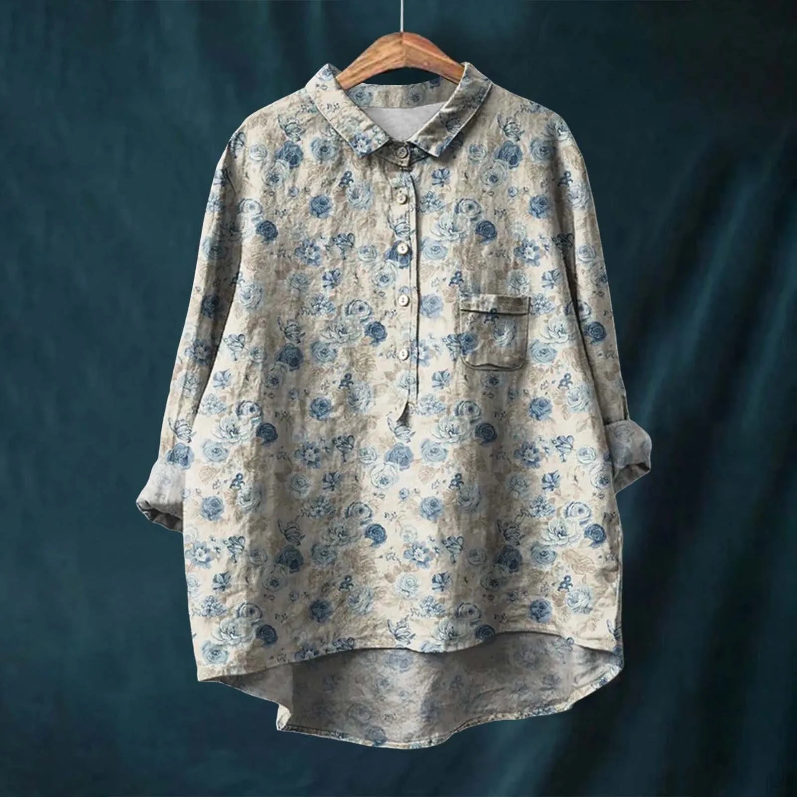 Liesa | Button-Up Vintage Floral Shirt