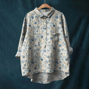Liesa | Button-Up Vintage Floral Shirt