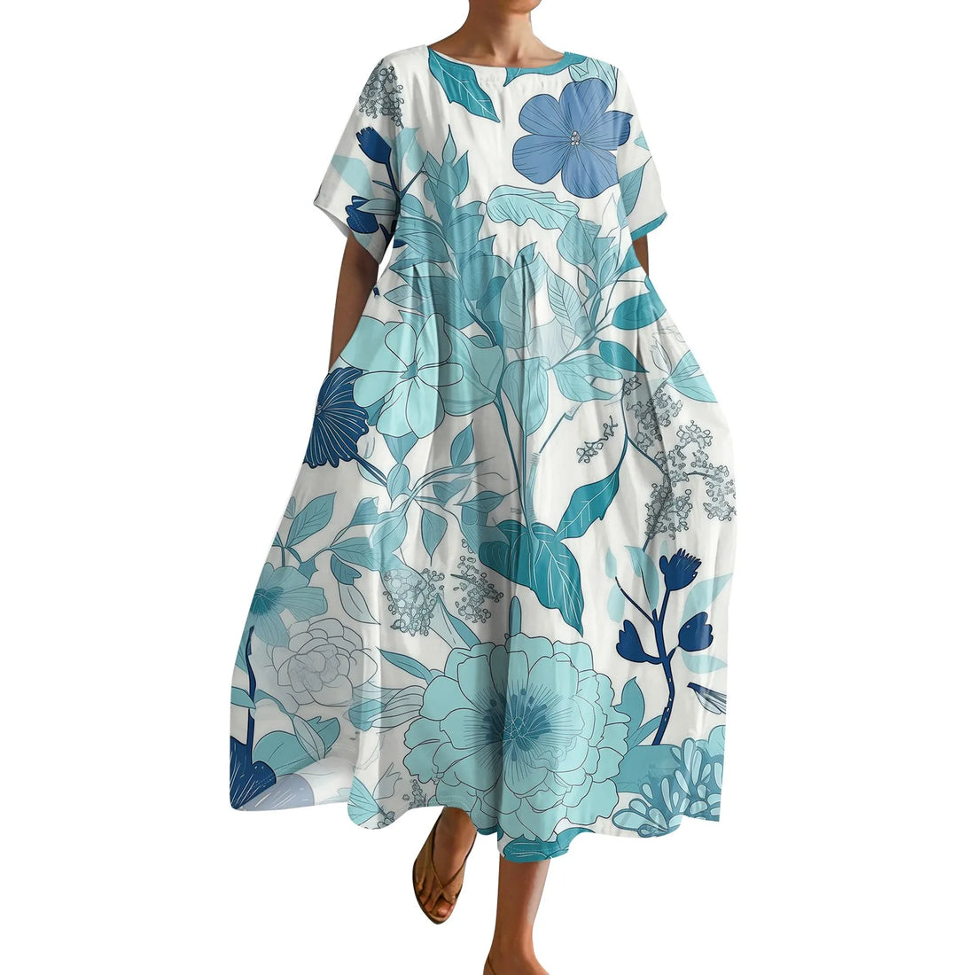 Marina | Chic Gradient Pocket Maxi Dress